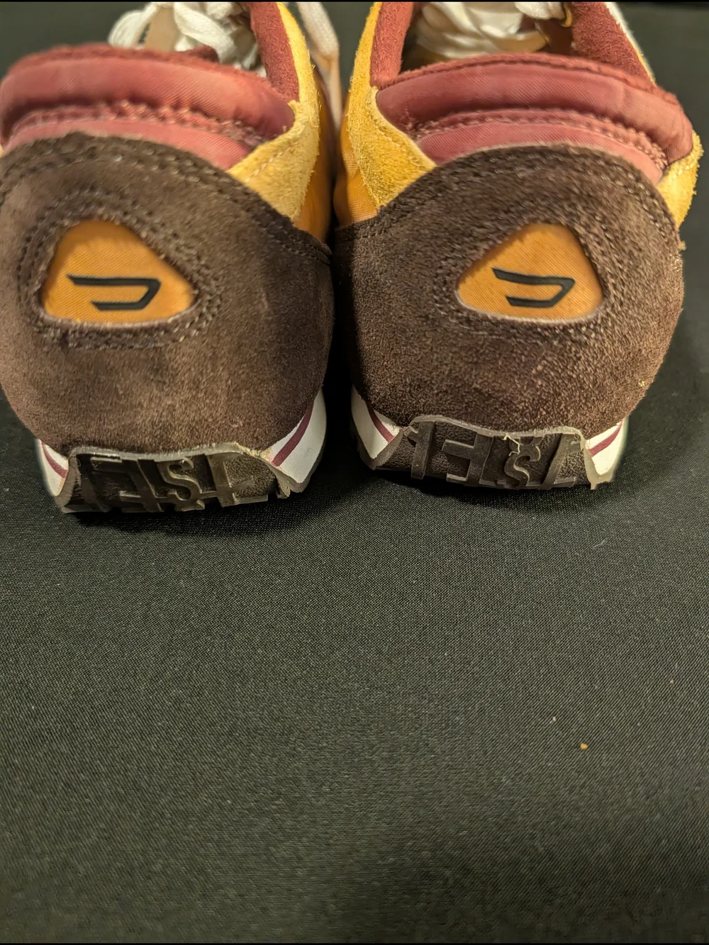Men's Casual Lace-Up Sneakers in Brown and Mustard Diesel 10 - Picture 4 of 8